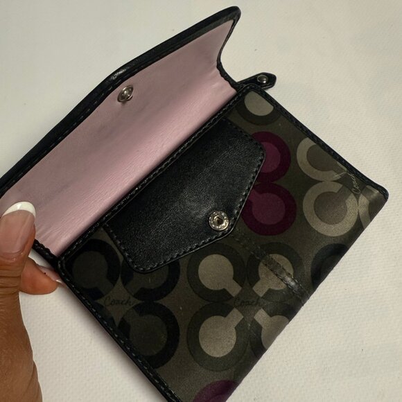 Coach Madison Clover Medium Wallet | Purple & Grey | Lightly Used - Picture 5 of 10